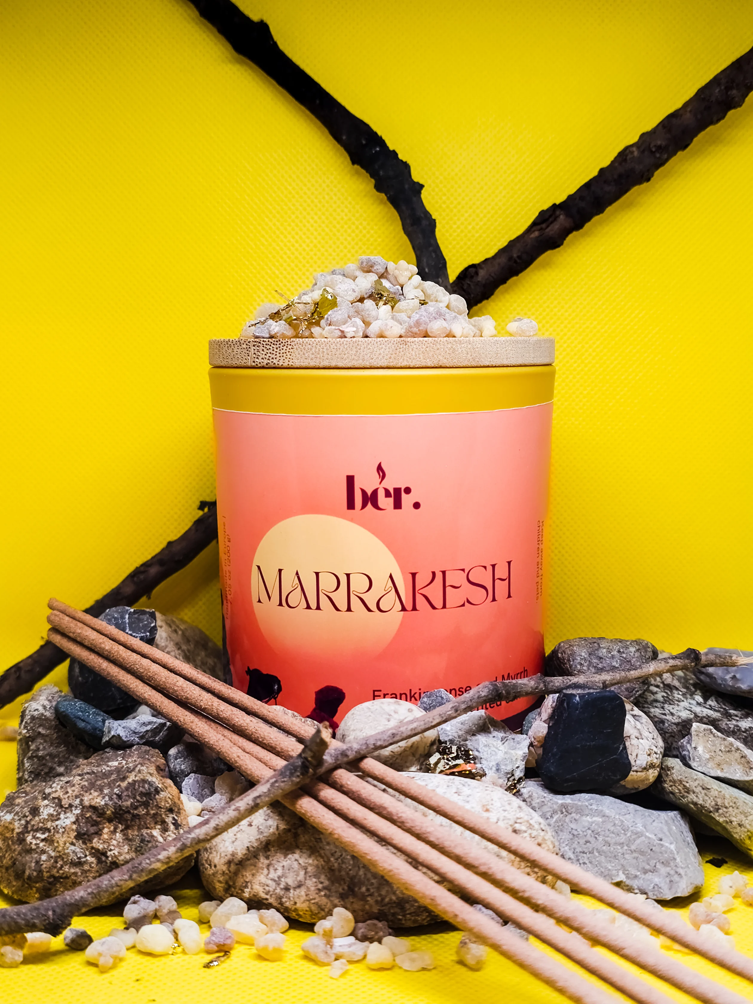 Ароматна свещ Marrakesh с аромат на тамян, смирна и бергамот
